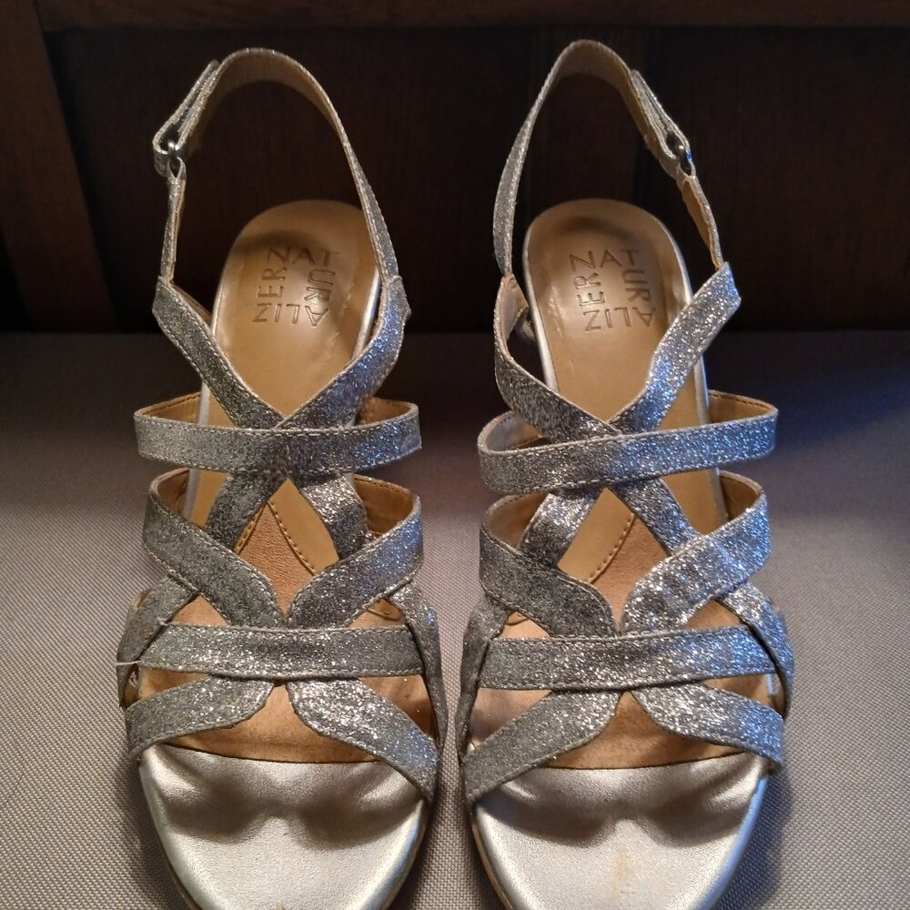 Silver strappy dress shoes - Picture 2 of 3